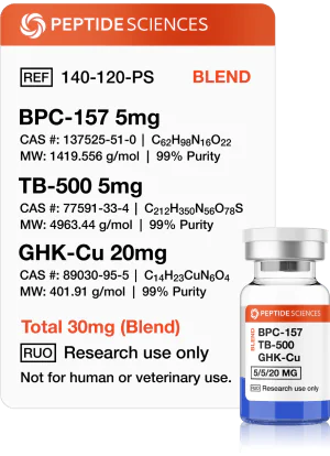 BPC-157, TB-500, GHK-Cu 30mg (Glow Blend)