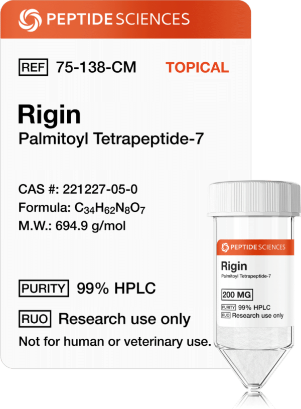 rigin_peptide.png Rigin 200mg (Palmitoyl Tetrapeptide-7)